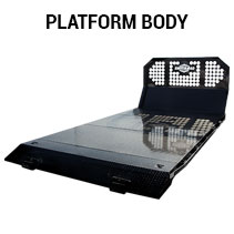 Platform body, perfect for hauling large equipment